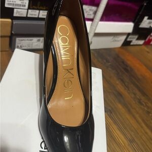 Calvin Klein Glossy Black Heels